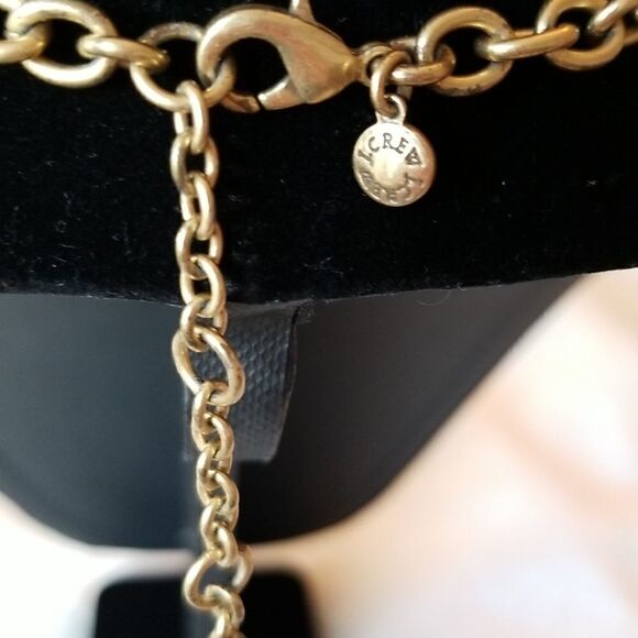 J Crew Vtg Necklace gold tone and orange - Picture 6 of 16